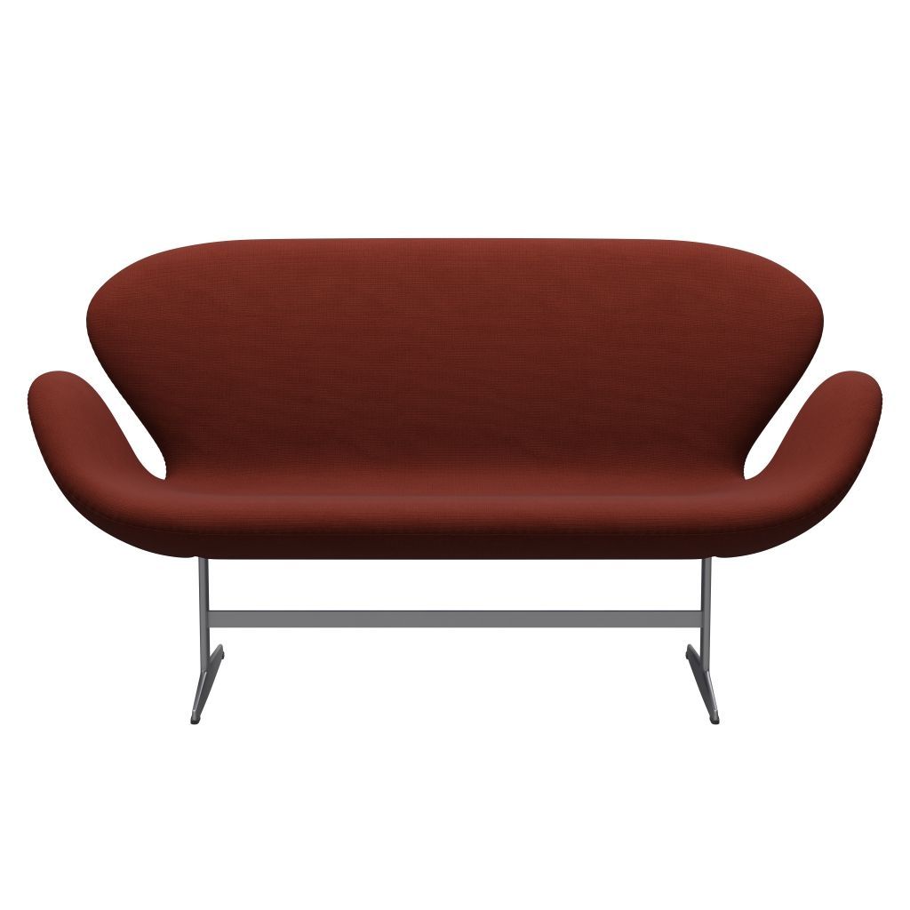 Fritz Hansen Swan Sofa 2-Sitzer, Silbergrau/Fame Hellbraun (63076)