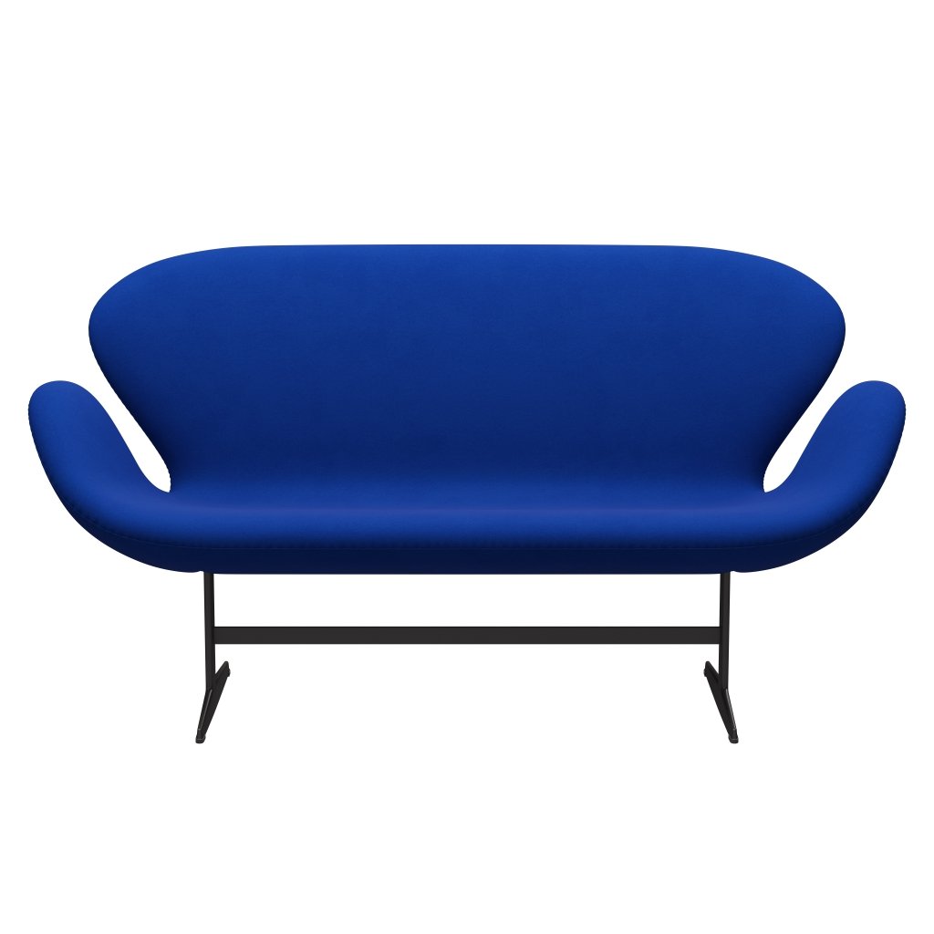 Fritz Hansen Swan沙发2座位，温暖的石墨/舒适蓝色（00035）
