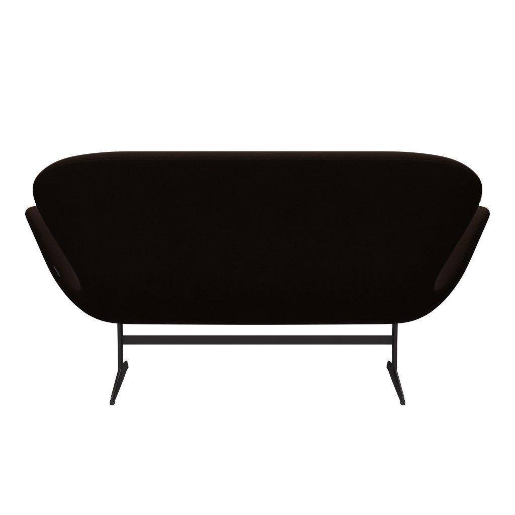 Fritz Hansen Canapé de cygne 2 places, graphite chaud / confort marron (01566)