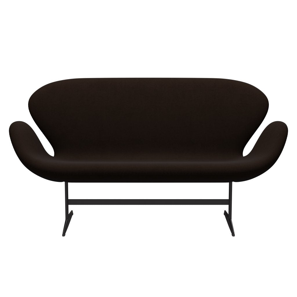 Fritz Hansen Swan Sofa 2 Seater, Warm Graphite/Comfort Brown (01566)