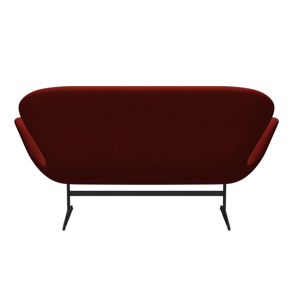 Fritz Hansen Swan Sofá 2 plazas, grafito cálido/comodidad de rojo óxido (00028)