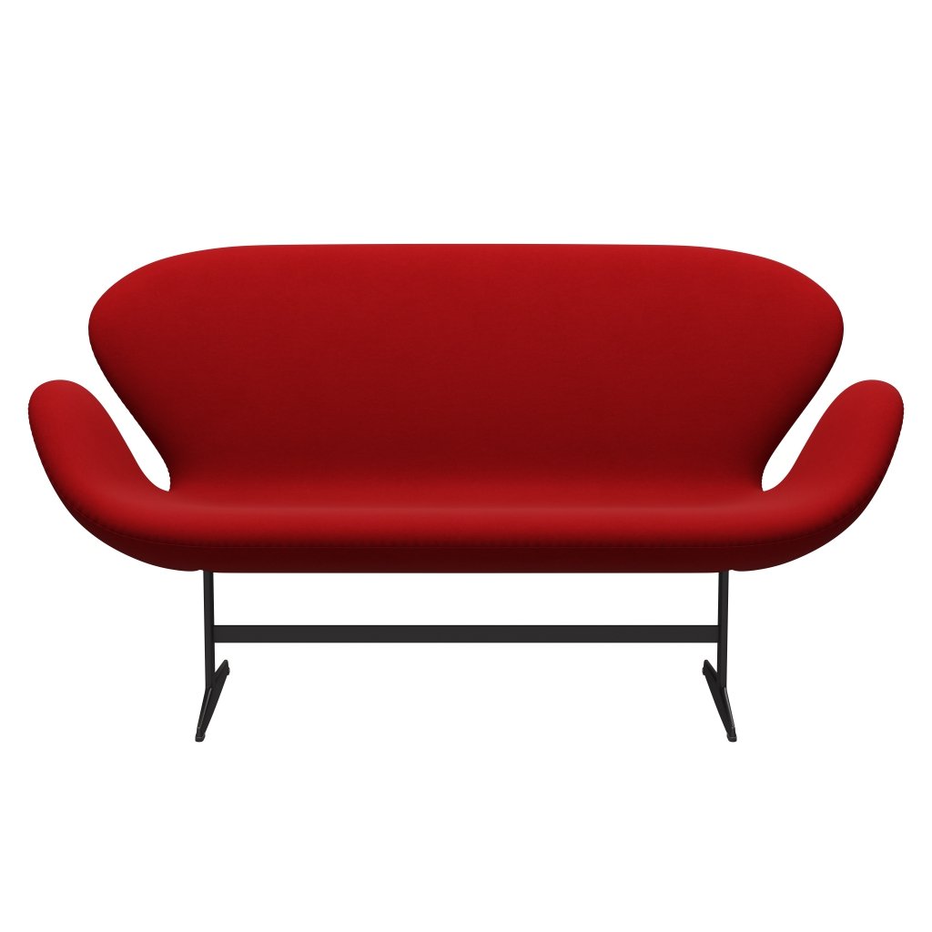 Fritz Hansen Swan divano 2 posti, grafite caldo/comfort rosso (01414)