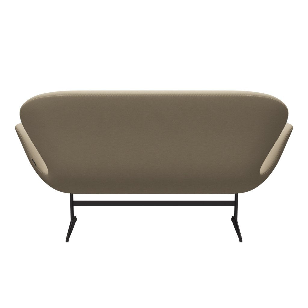 Fritz Hansen Swan divano 2 posti, luce di sabbia di grafite/comfort calda (61002)