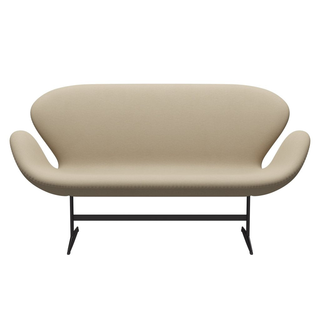 Fritz Hansen Swan divano 2 posti, luce di sabbia di grafite/comfort calda (61002)