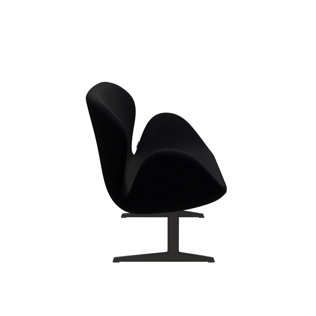 Fritz Hansen Swan divano 2 posti, grafite caldo/comfort nero (00050)