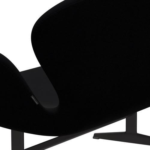 Fritz Hansen Canapé de cygne 2 places, graphite chaud / confort noir (00050)