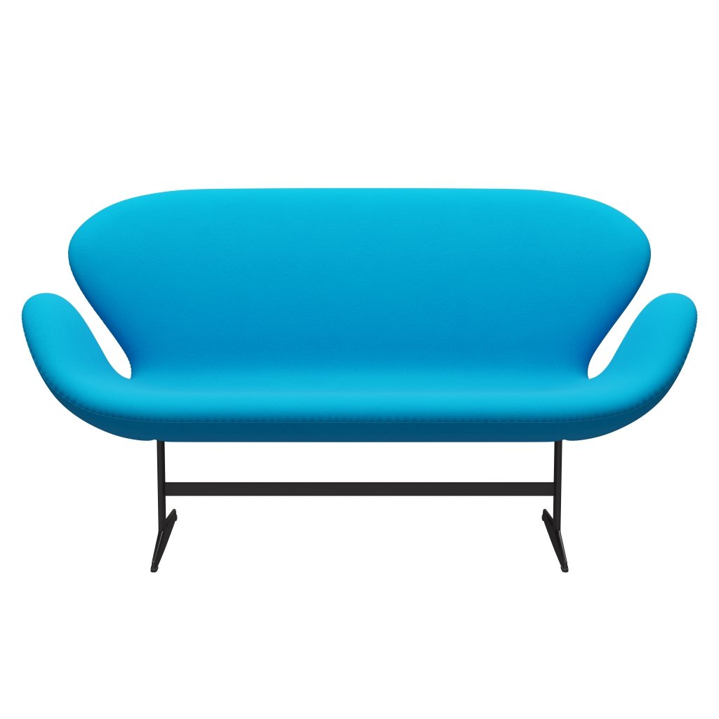 Fritz Hansen Swan divano 2 Pareter, Turquoise di grafite/comfort calda (67001)