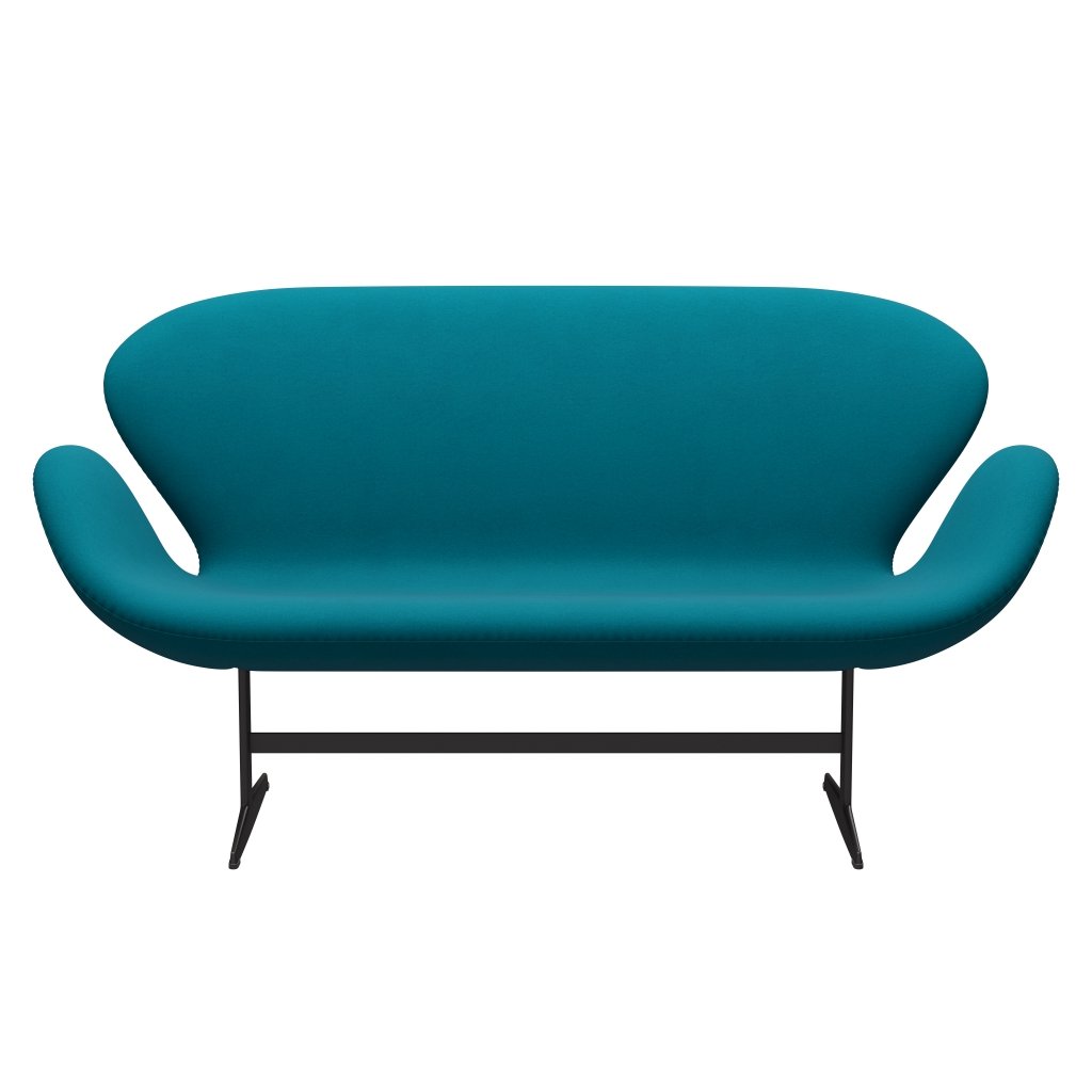 Fritz Hansen Swan divano 2 posti, grafite caldo/comfort turchese (67002)