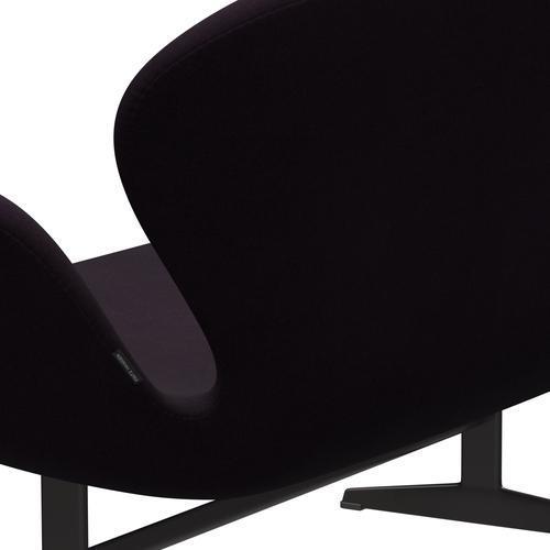 Fritz Hansen Swan Sofa 2 seters, varm grafitt/Divina Aubergine (376)