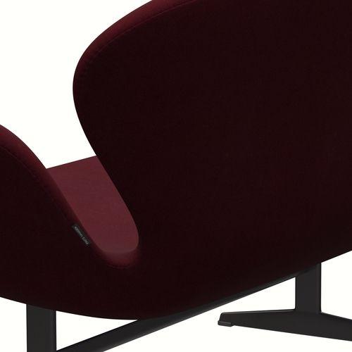 Fritz Hansen Swan Sofa 2 seters, varm grafitt/Divina Aubergine (671)