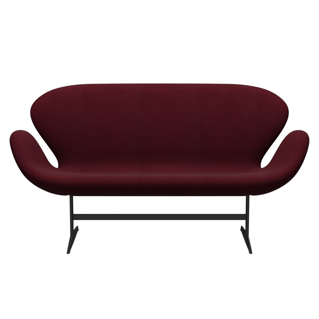 Fritz Hansen Swan Sofa 2 seters, varm grafitt/Divina Aubergine (671)