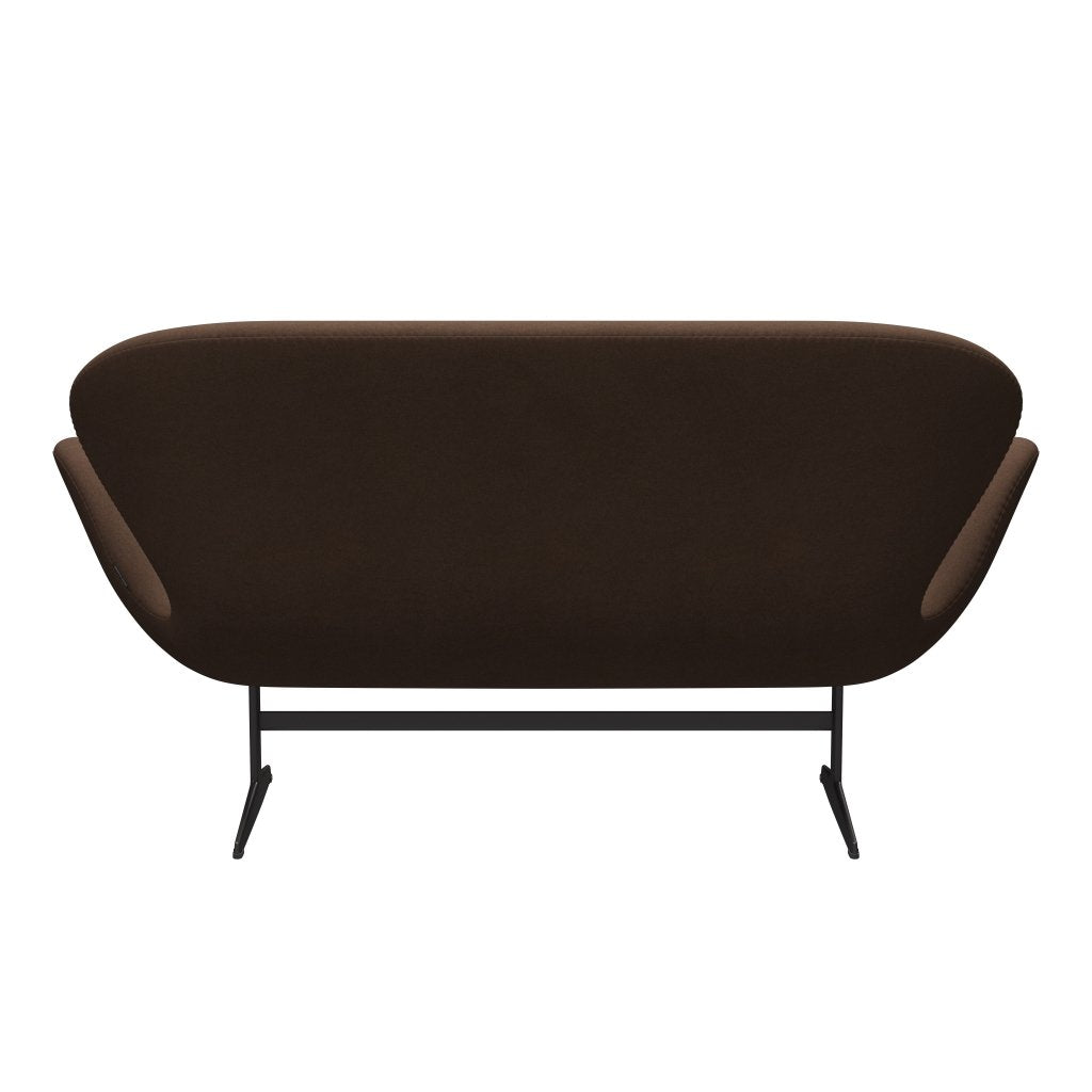 Fritz Hansen Swan Sofa 2 seters, varm grafitt/Divina mørkebrun (356)