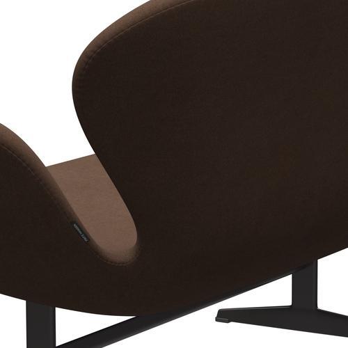 Fritz Hansen Swan Sofa 2 Seater, Warm Graphite/Divina Dark Brown (356)