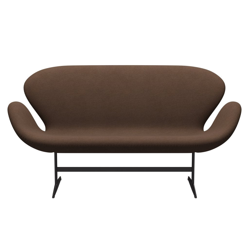 Fritz Hansen Swan Sofa 2 seters, varm grafitt/Divina mørkebrun (356)