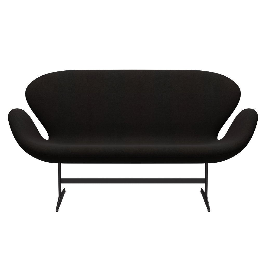 Fritz Hansen Swan Sofa 2 seters, varm grafitt/Divina mørkebrun (384)