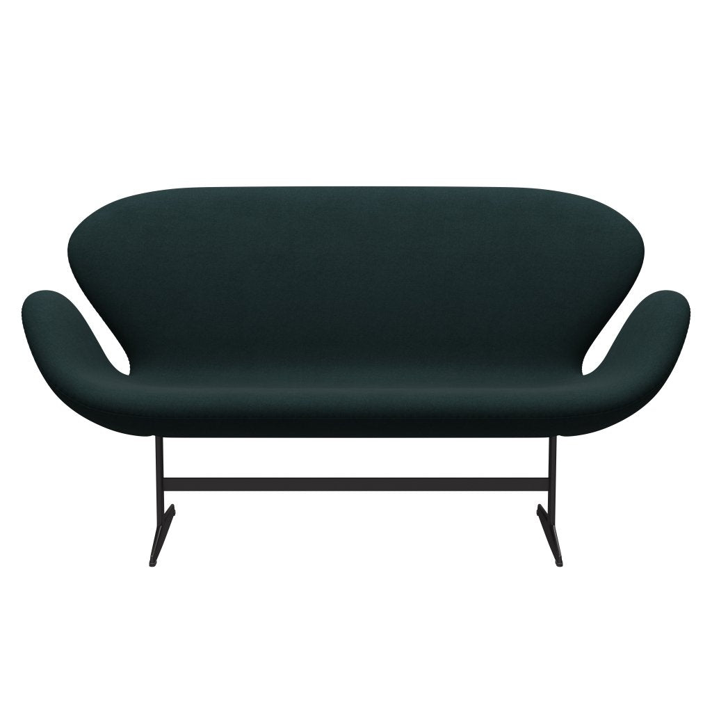 Fritz Hansen Swan Sofa 2 sæta, heitt grafít/dökkgrænt (886)