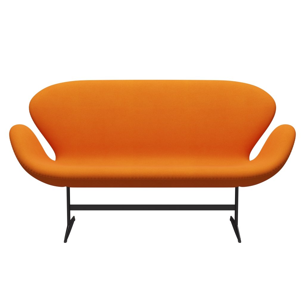 Fritz Hansen Swan Sofa 2 seters, varm grafitt/divina oransje (444)