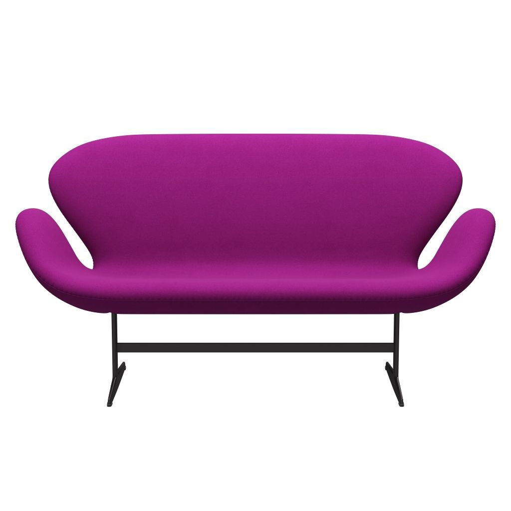 Fritz Hansen Swan Sofa 2 Seater, Grafito cálido/Divina Violet (666)