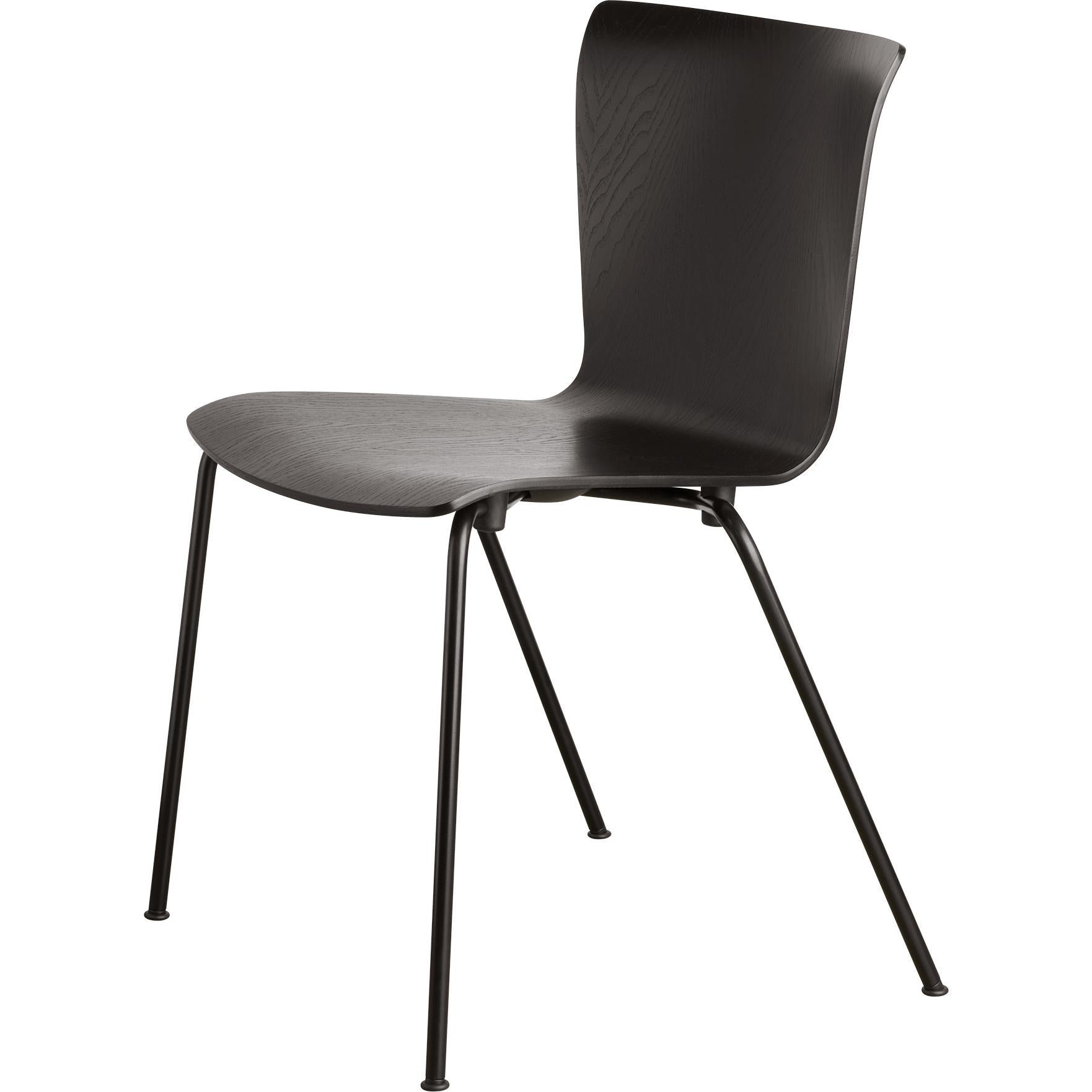 Fritz Hansen Vico Duo VM110 stolpulverbelagte ramme, svart aske