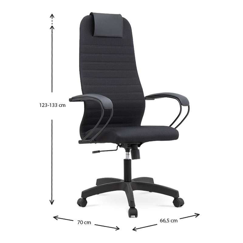 Presidente dell'ufficio Mira Black 66.5x70x123/133cm