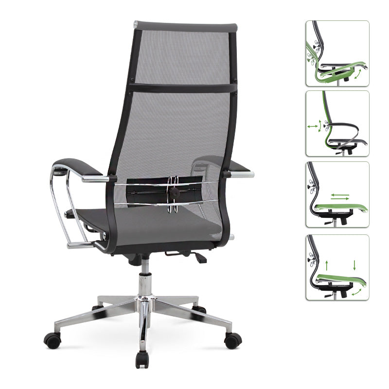 Presidente dell'ufficio Sutton Gray 66.5x70x113,3/131cm