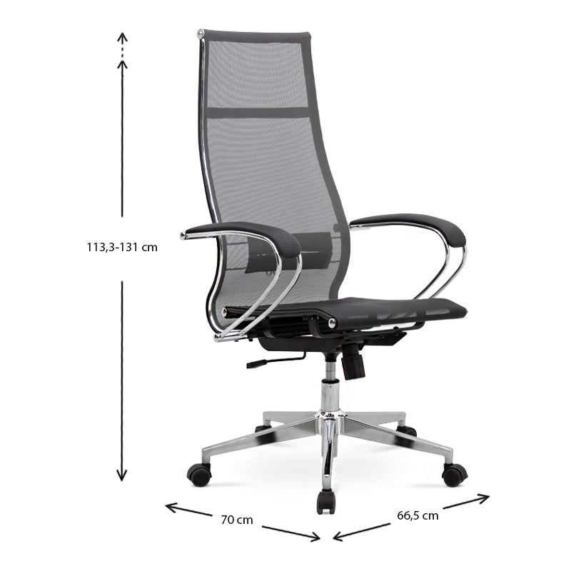 Presidente dell'ufficio Sutton Gray 66.5x70x113,3/131cm