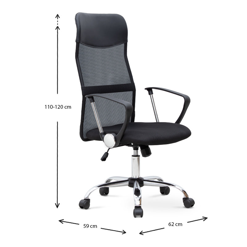 Office Chair MICHA Black 62x59x110/120cm