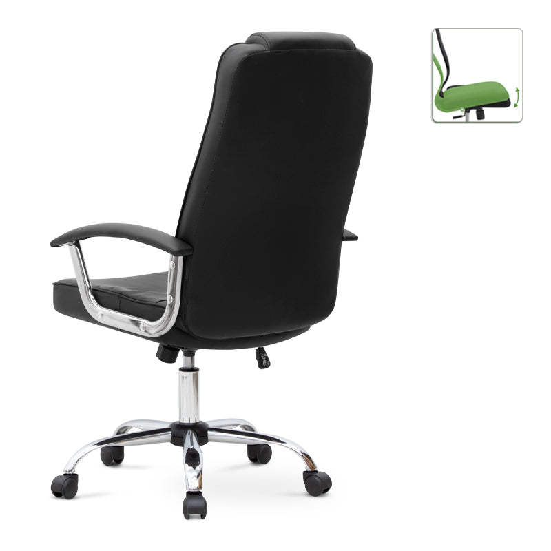 Chaise de bureau Arlene Pu Leather Black 62x63x112 / 122cm