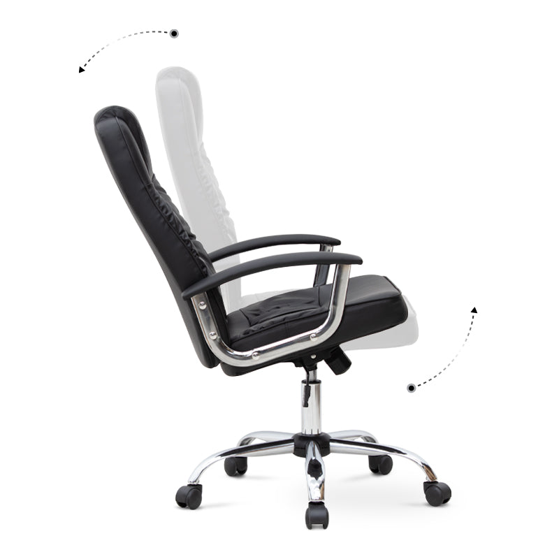 Office Chair Arlene PU Leder Black 62x63x112/122 cm