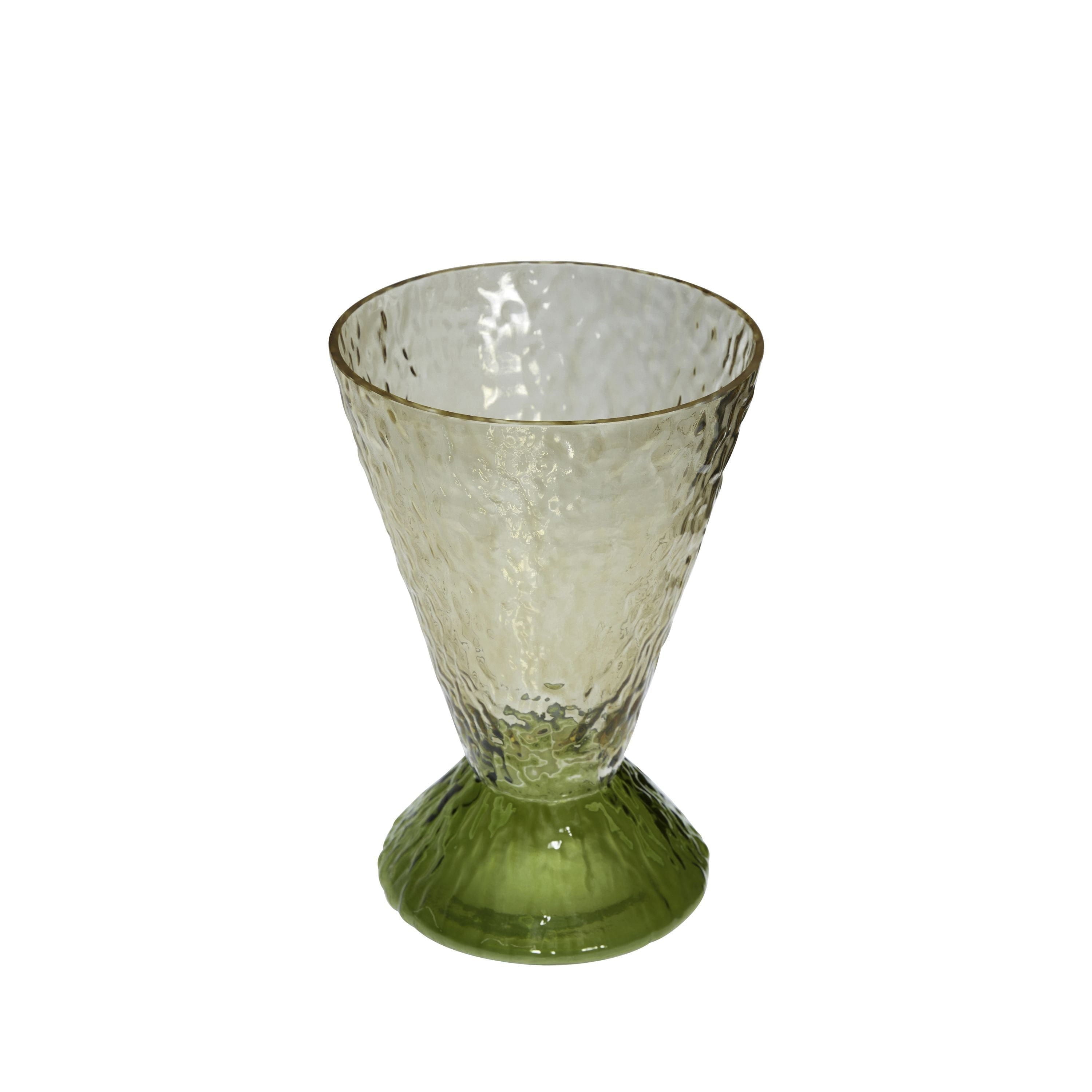 Hübsch Abyss Vase, Dark Green/Brown