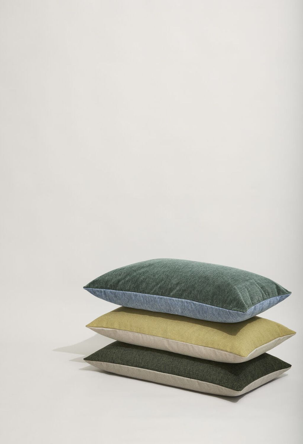 Hübsch Bliss Cushion, Sand/Green