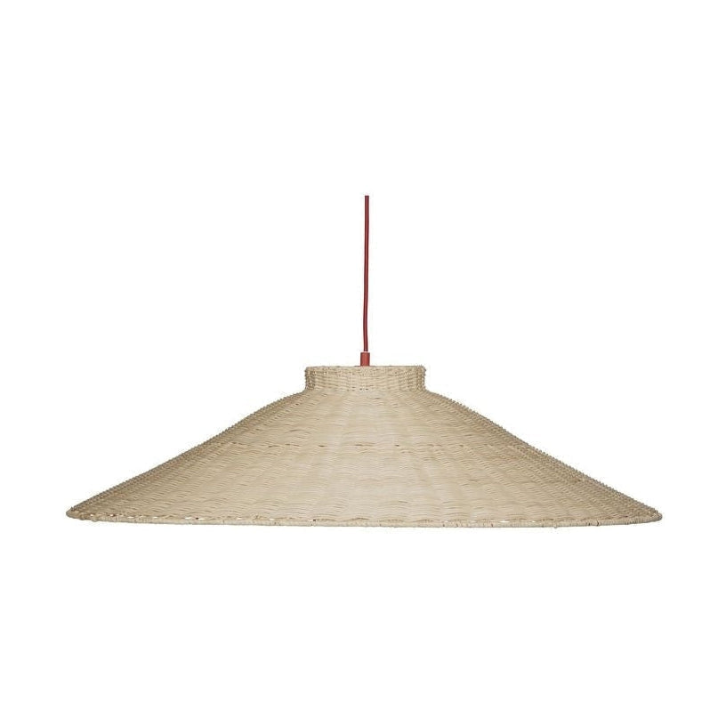Hübsch Lampe à plafond Chand, naturel / rouge