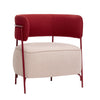 Hübsch Chaise longue en peluche rouge