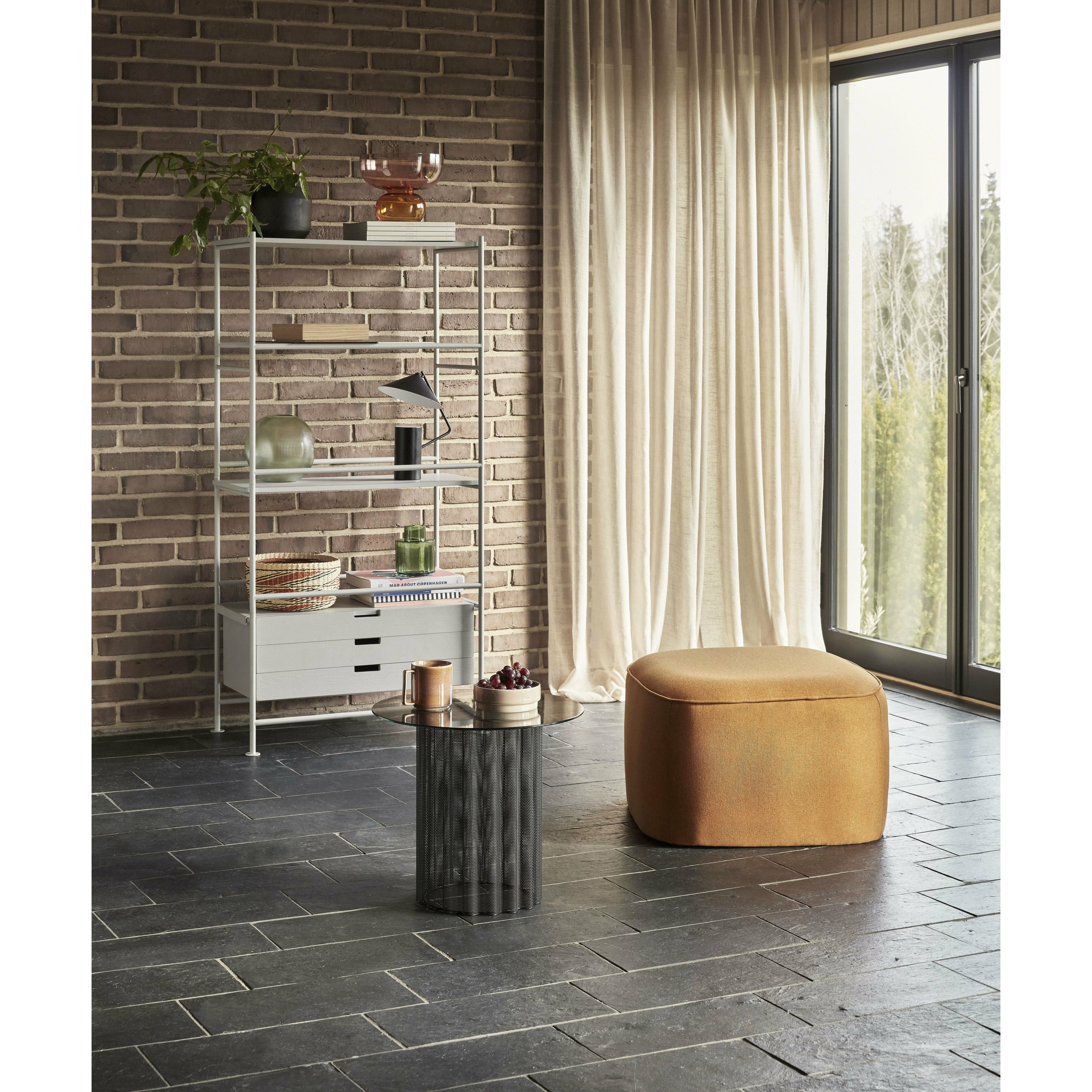 Hübsch Cube Pouffe, oransje