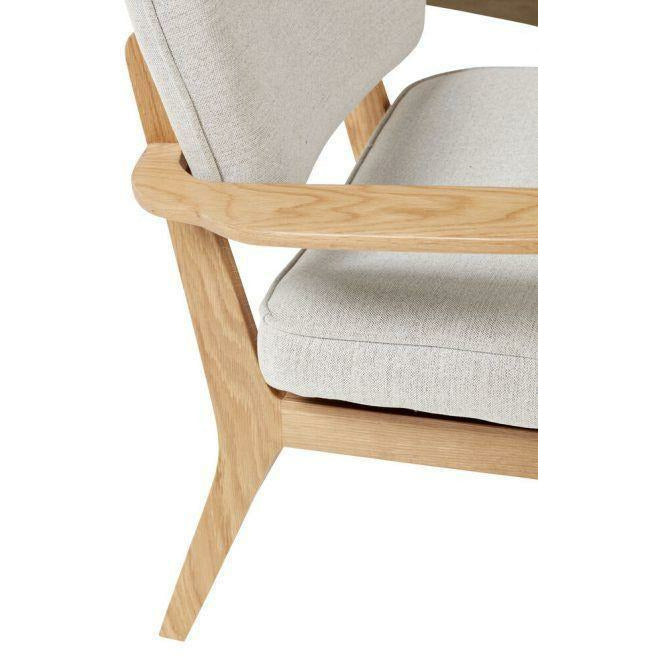 Hübsch Haze Lounge Chair Polyester/Eiche FSC OEKO Tex Natural/Grey