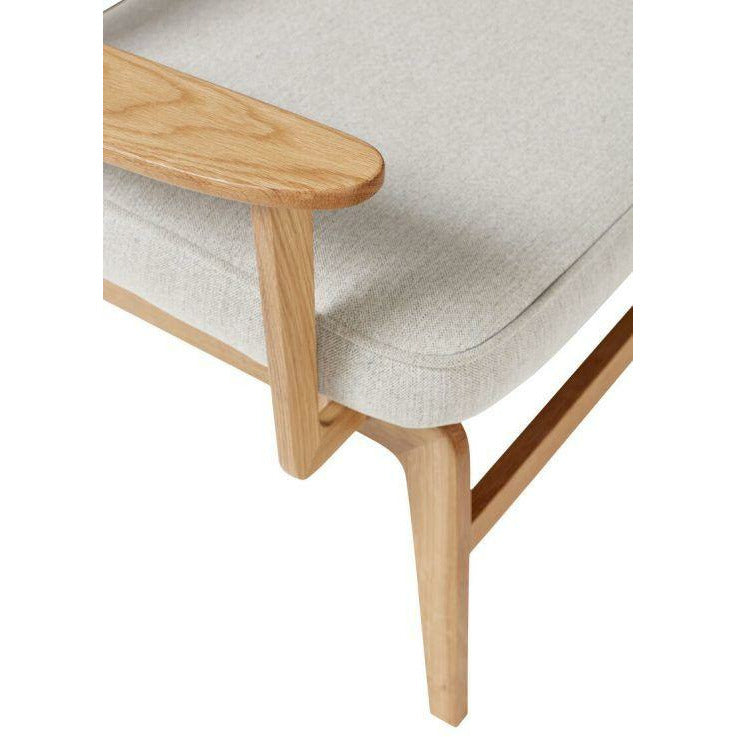 Hübsch Haze Lounge Chair Polyester/Eiche FSC OEKO Tex Natural/Grey