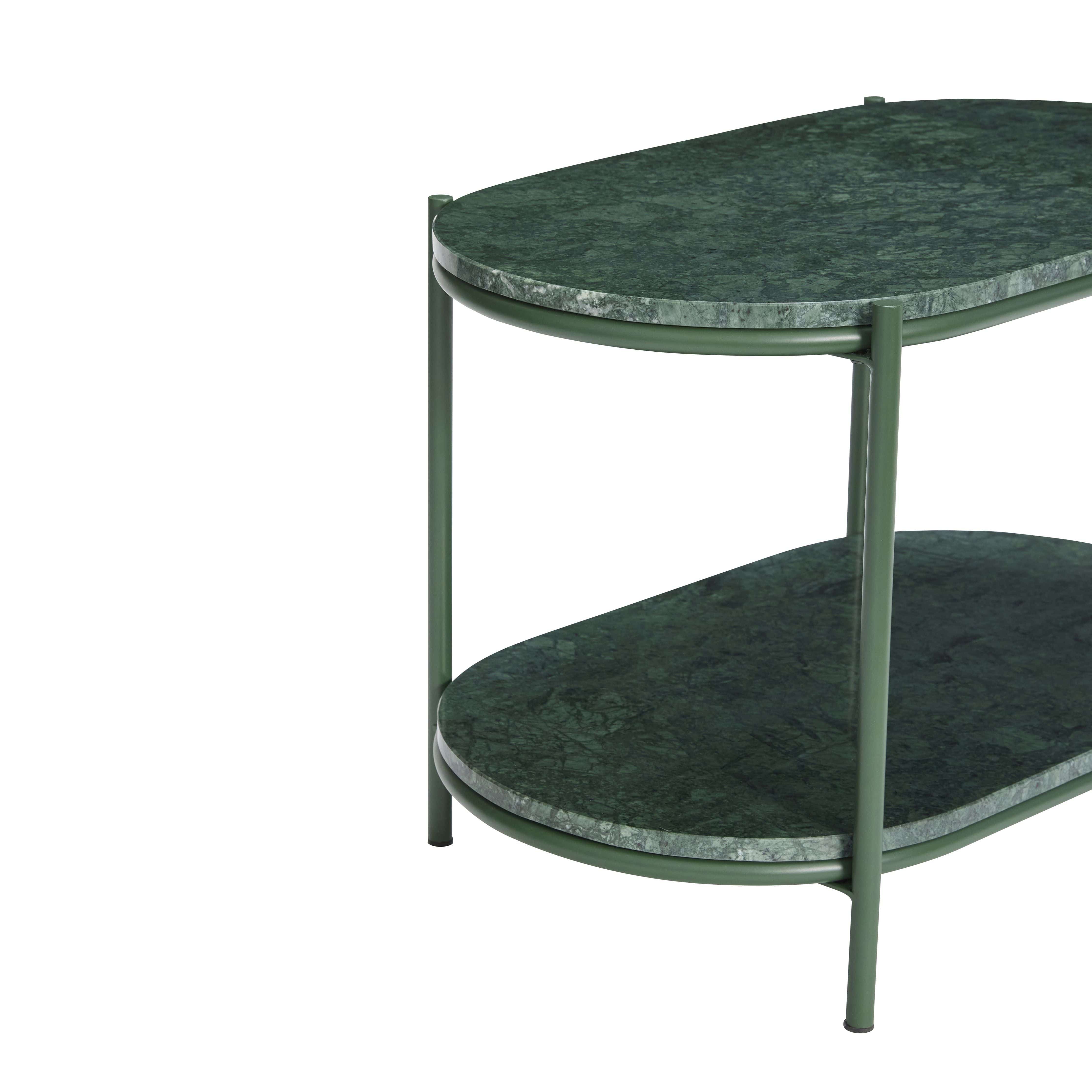 Hübsch Nusa Table Metal / Marble Green