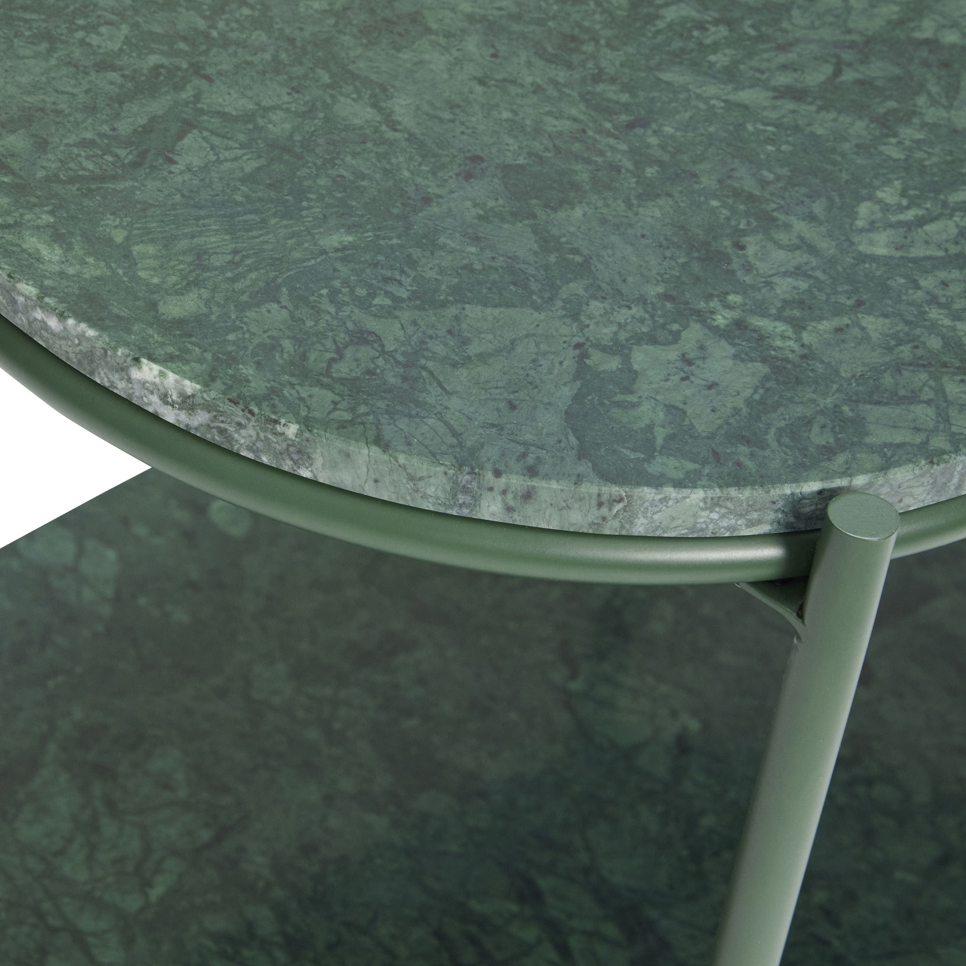 Hübsch Nusa Table Metal / Marble Green