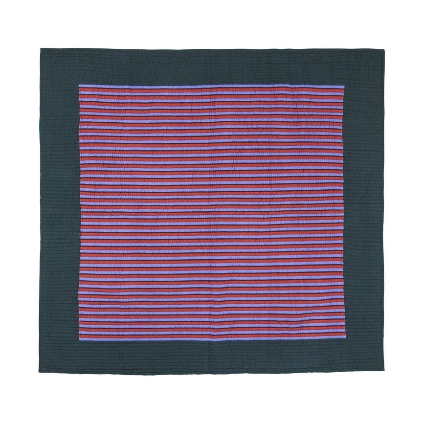 Hübsch Twist Bedspread 260x260 cm, multicolor/gasolina