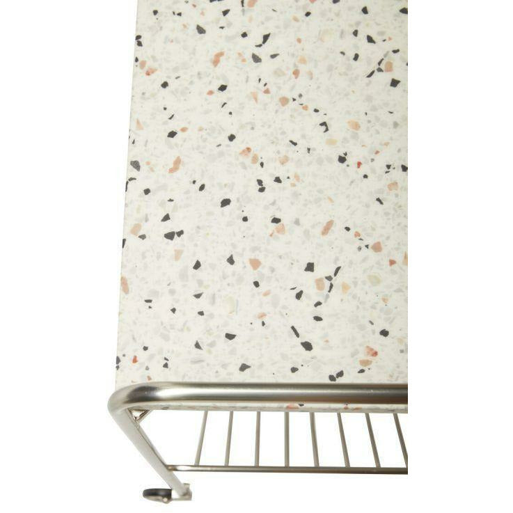 Hübsch Wave chariot nickel / terrazzo