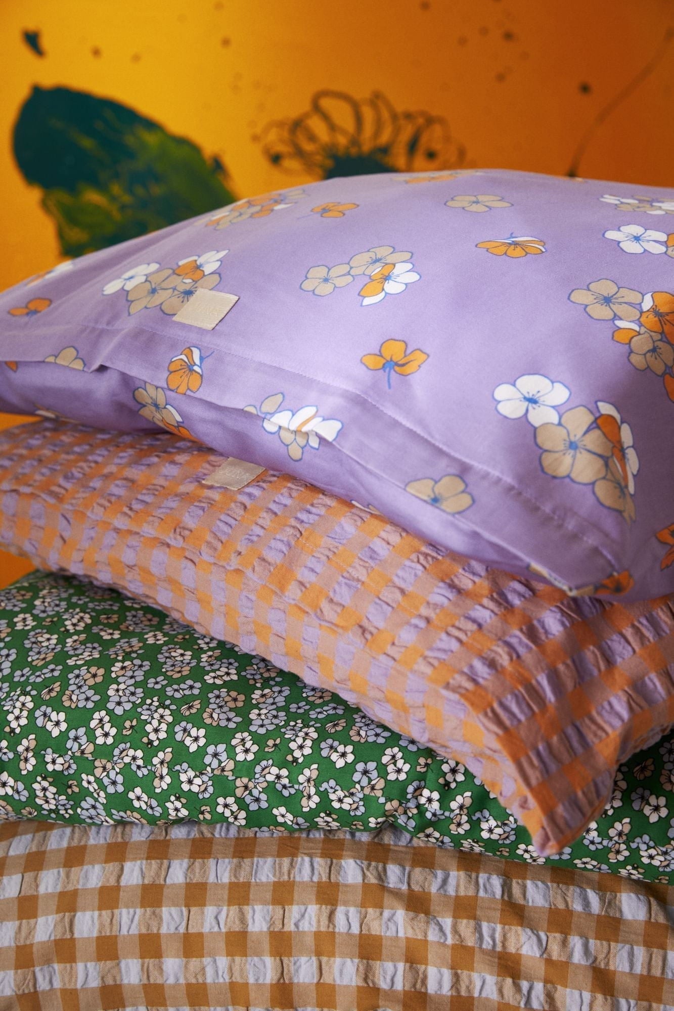 JUNA Grande taie d'oreiller agréablement 63x60 cm, violet
