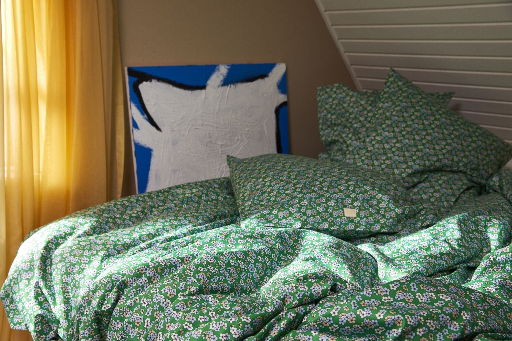 Juna愉快的枕套63x60厘米，绿色
