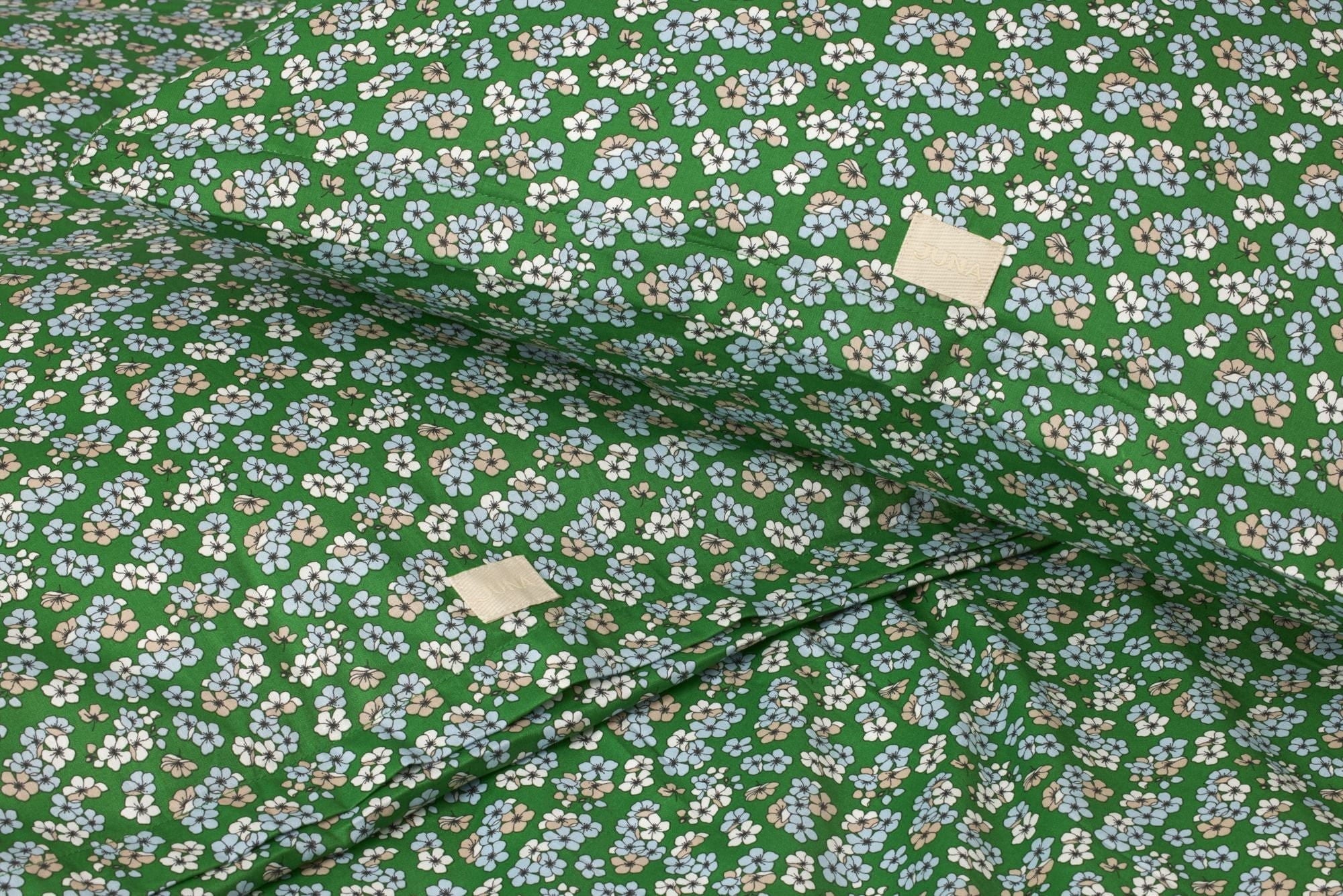 Juna愉快的床亚麻140x200厘米，绿色