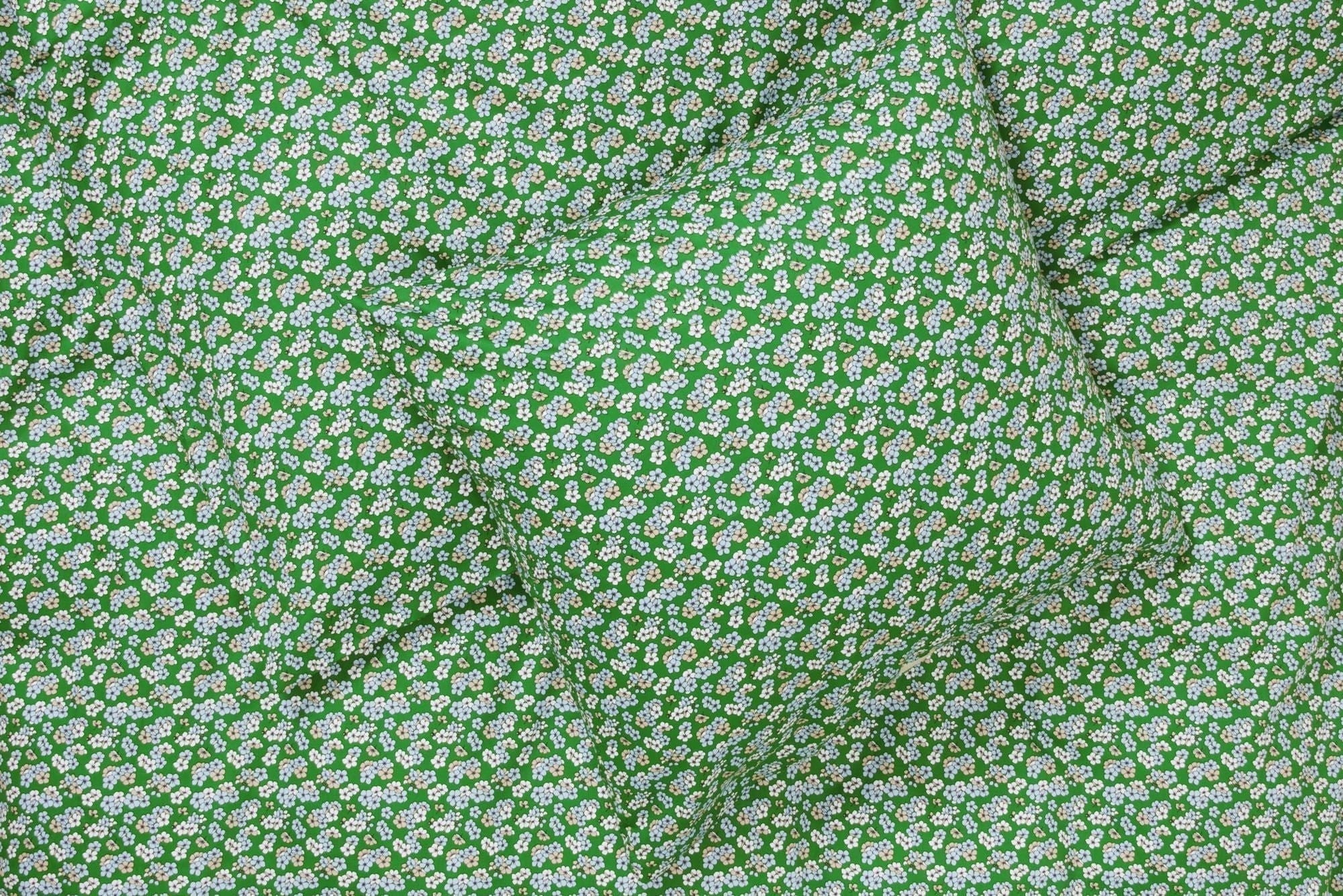 Juna agradablemente lino de la cama 140x220 cm, verde