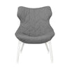 Trevira de fauteuil de feuillage Kartell, blanc / gris