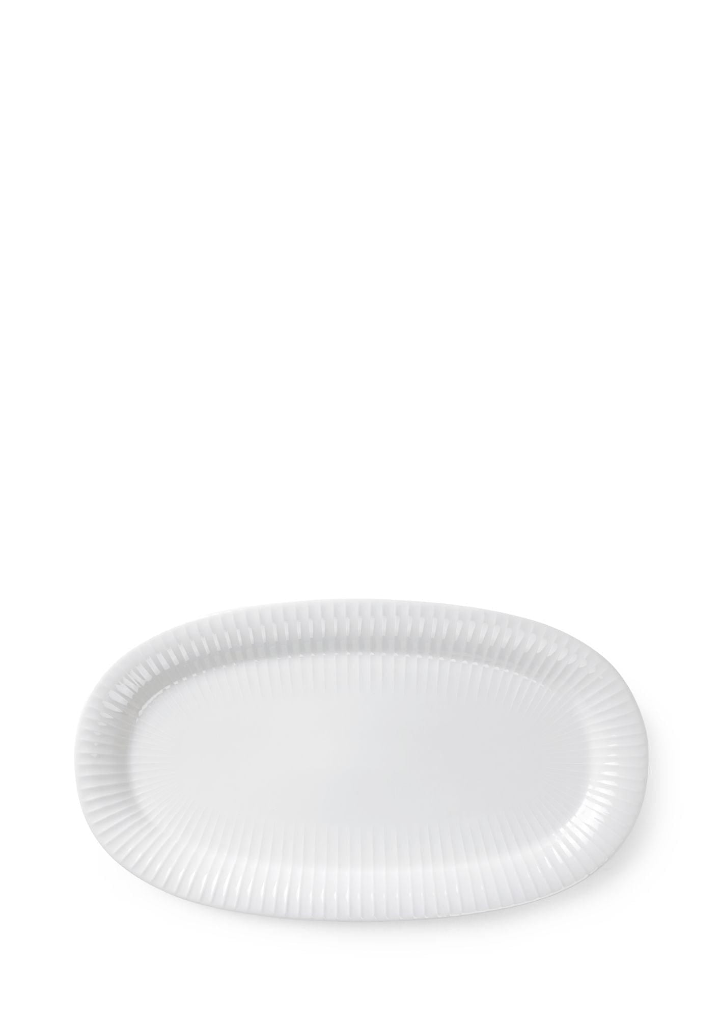 Kähler Hammershøi oval serveringsplade 40x22,5 cm, hvid
