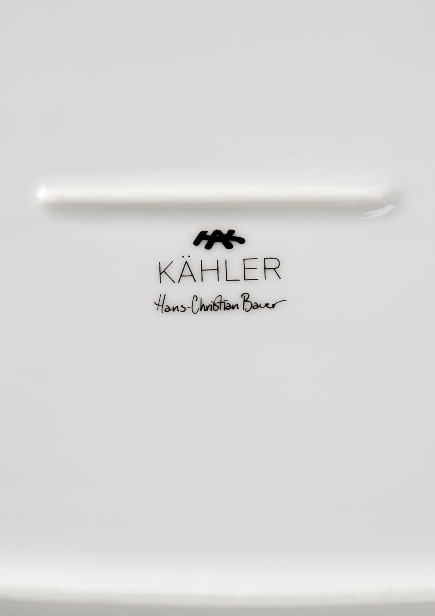 Kähler Hammershøi oval serveringsplade 40x22,5 cm, hvid