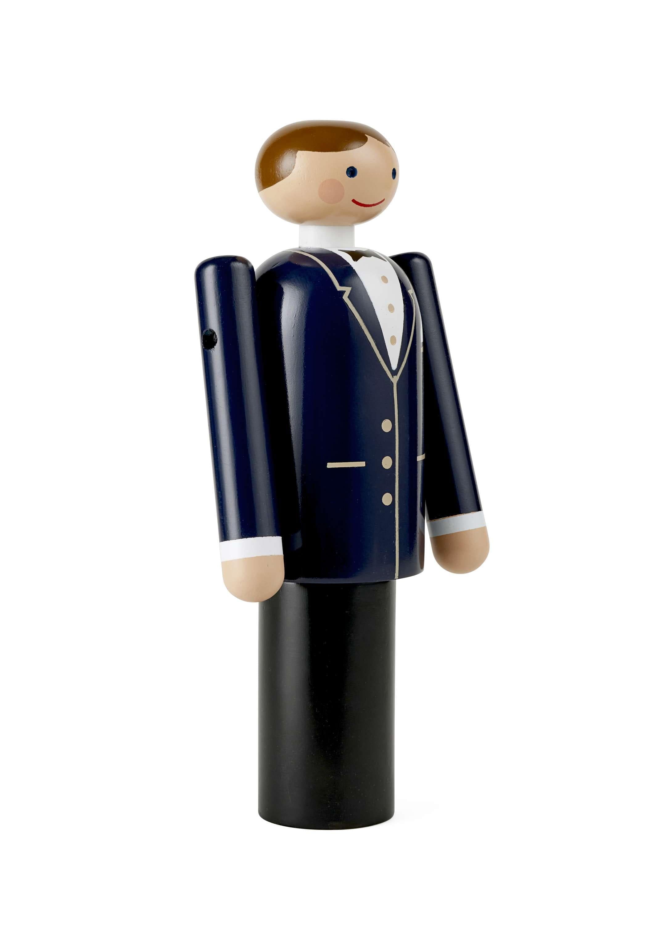 Kay Bojesen Groom H18 cm blu/nero/bianco