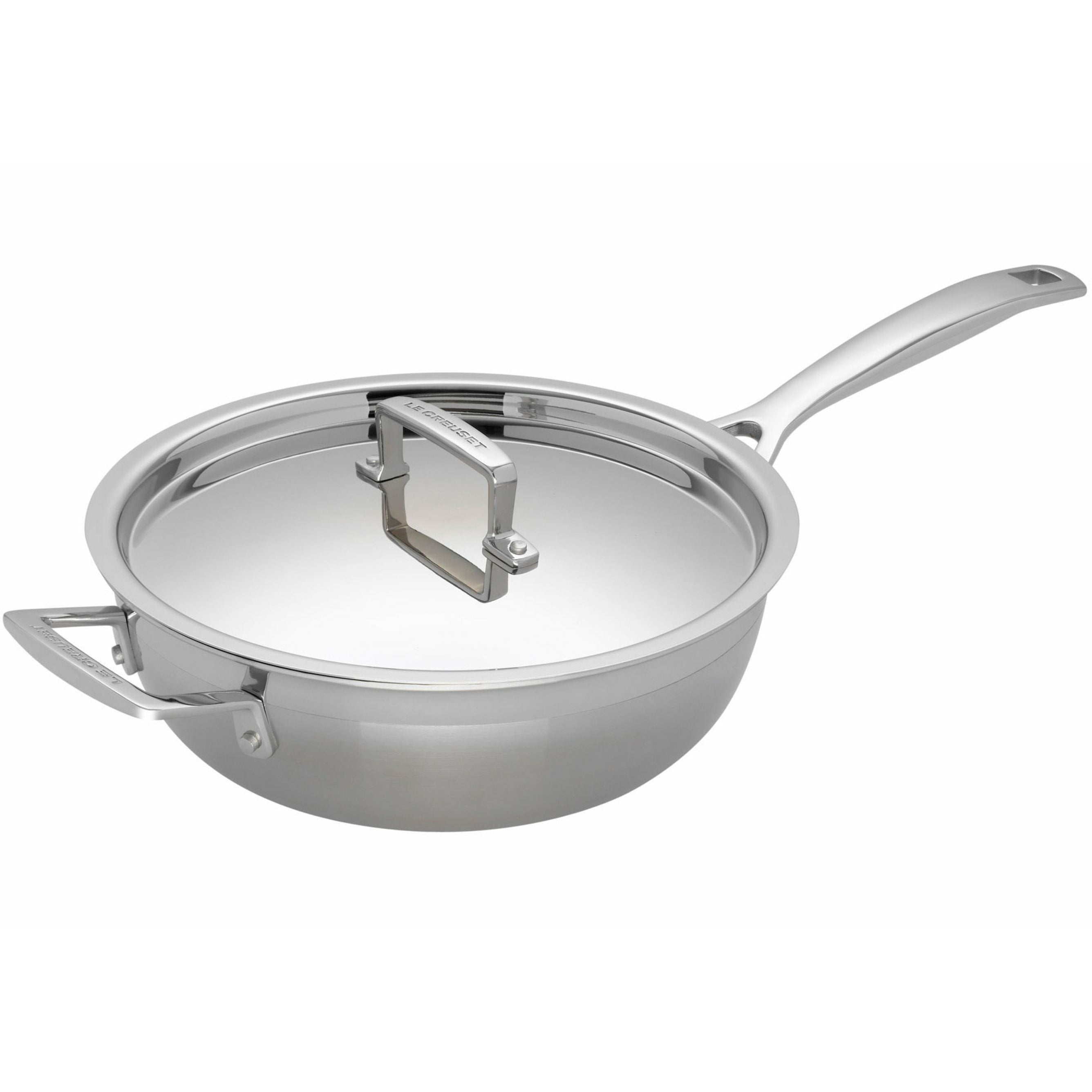 Le Creuset 3 Ply Edelstahl Nicht -Stab -Bratpfanne, 24 cm