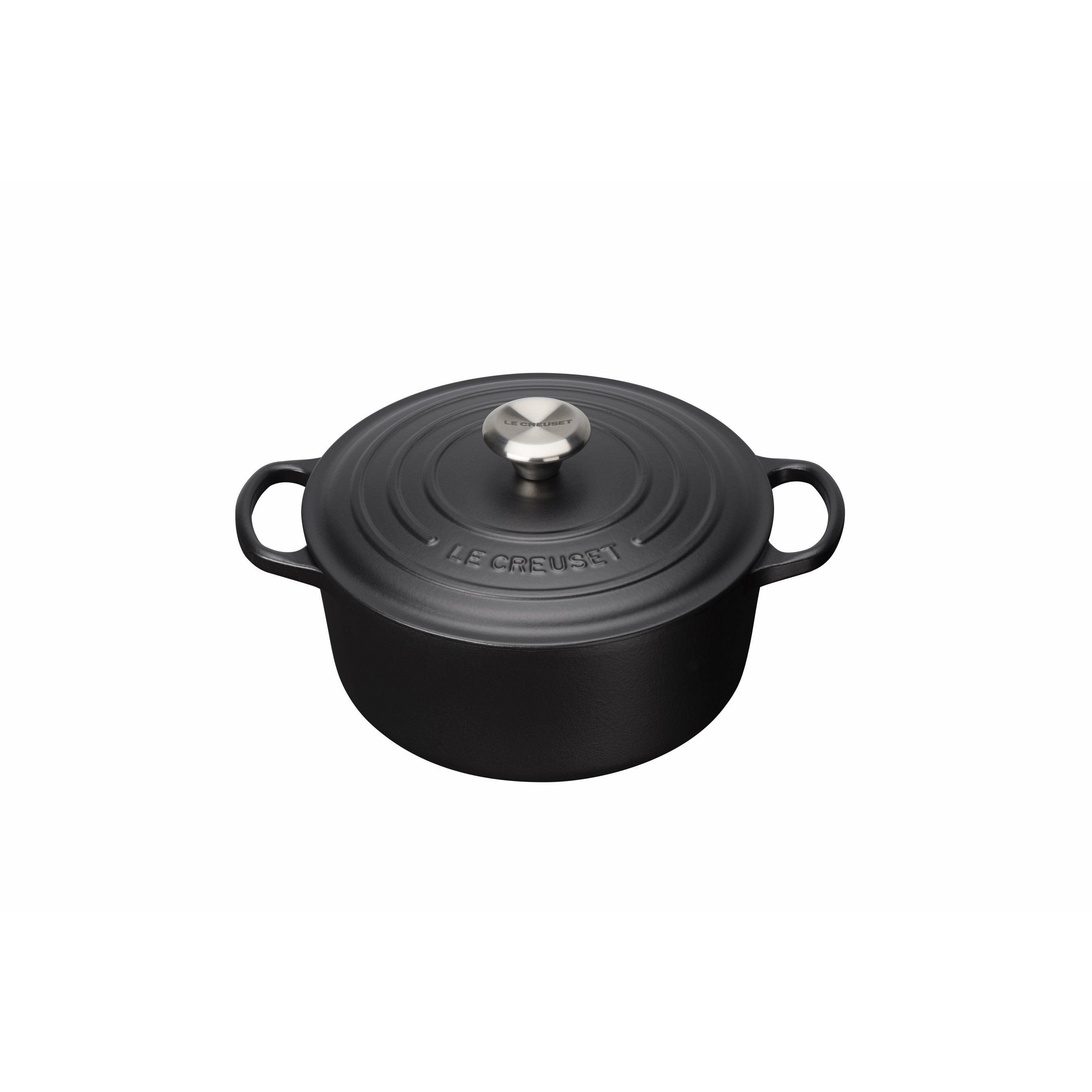 Le Creuset签名圆形烘焙机22厘米，黑色